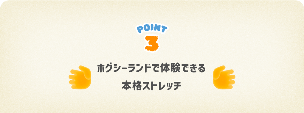 POINT3 ホグシーランドで体験できる本格整体