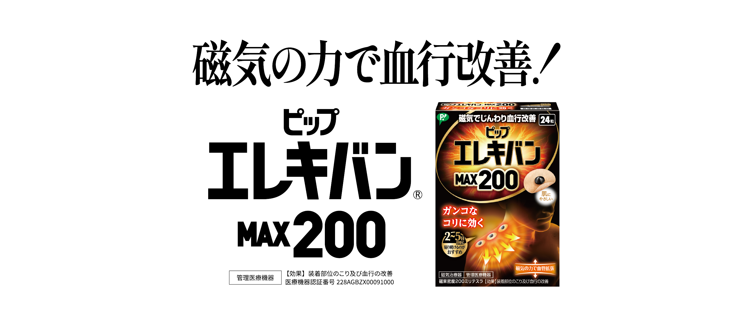 磁気の力で結構改善！ピップエレキバンMAX200