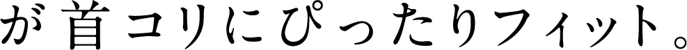 が首コリにぴったりフィット。