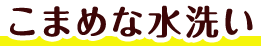こまめな水洗い